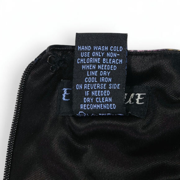 Eva Blue Petite Beaded Floral Midi Dress VTG Boho Whimsygoth Wednesdaycore 10P - Picture 6 of 8